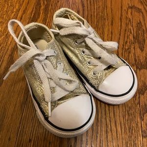 VGUC Gold Converse Sneakers
